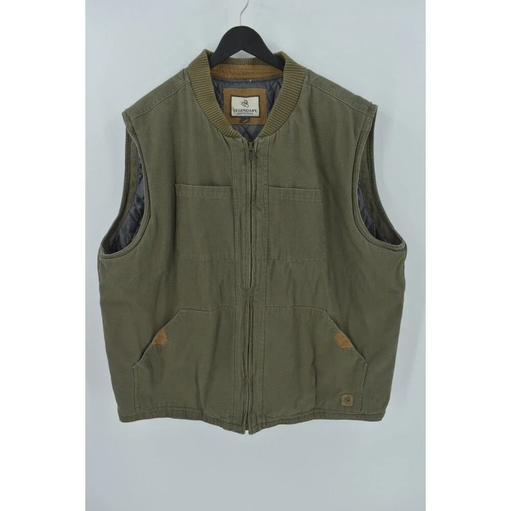 Legendary Whitetails Mens 3XL Cross Trail Canvas Vest Quilted Green